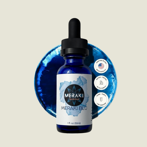 Meraki Blu USP Grade Methylene Blue Solution, 1% Formula, 30 mL